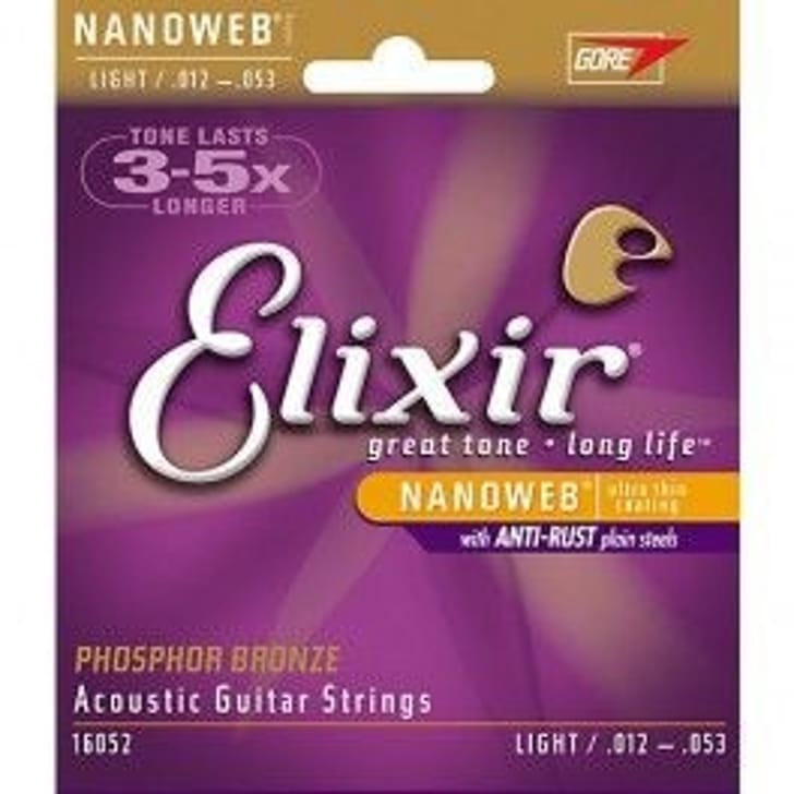 Elixir 16052 NANOWEB LIGHT ACOUSTIC PHOSPHOR BRONZE