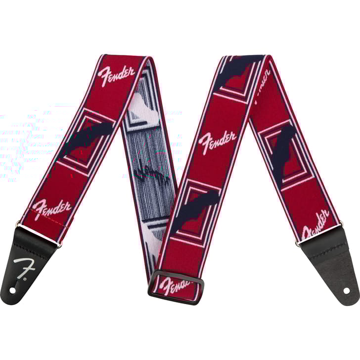Fender Weighless Monogram Strap Red/White/Blue