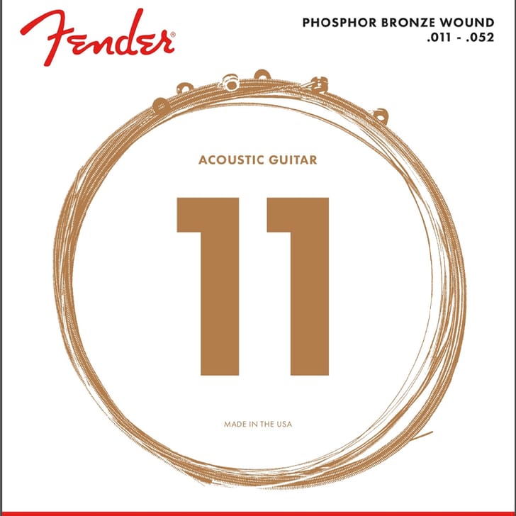 Fender Phosphor Bronze Acoustic Guitar Strings 60CL BRONZE 11-52