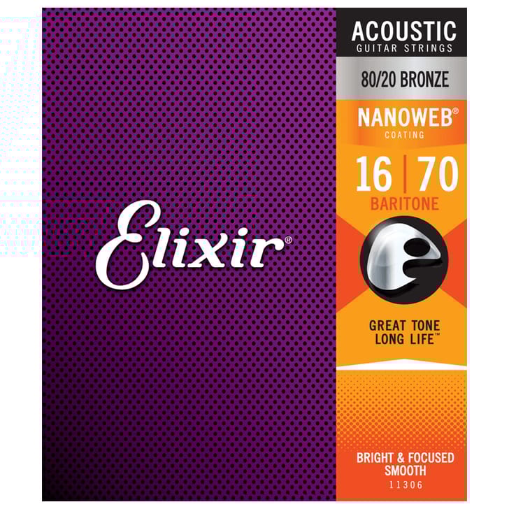 Elixir 11306 Nanoweb Acoustic 80/20 Bronze