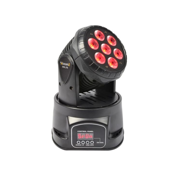 BEAMZ MHL74BK MINI MOVING HEAD WASH 7X10W LED