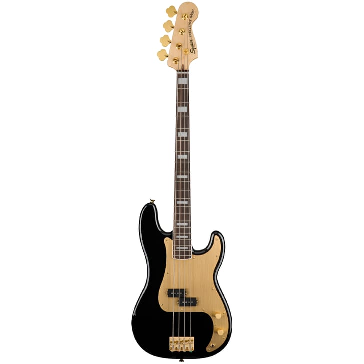 Fender Squier 40Th Anniversary Precision Bass Gold Edition Black