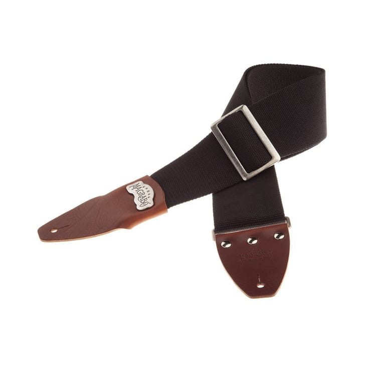 Magrabò Stripe SC Cotton Nero 8 cm terminali Core Marrone, fibbia Recta Argento