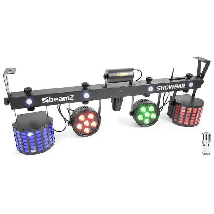 BeamZ ShowBar 2xPAR 6x6in 2xDerby, Laser