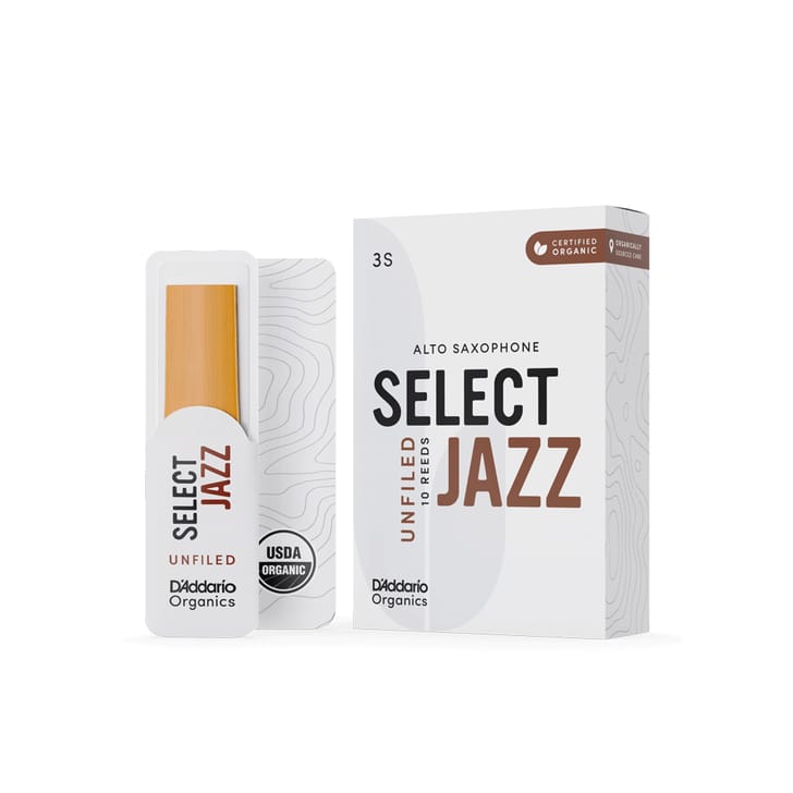 D'Addario Organic Select Jazz Unfiled Sax Alto 3 Soft