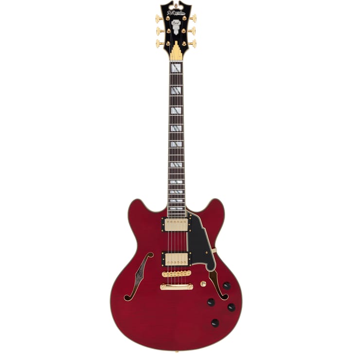 D'angelico Excel DC Trans Cherry Con Stop-Bar Tailpiece