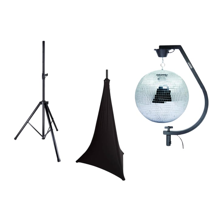 Set Mirror Ball 40cm With Stand And Tripod Cover - Black