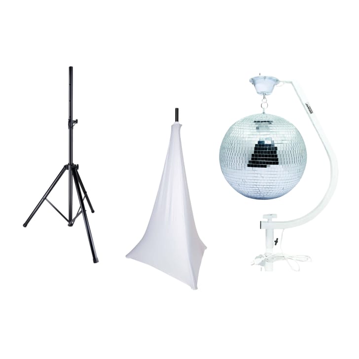 Set Mirror Ball 40cm With Stand And Tripod Cover - White