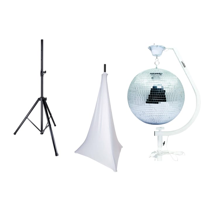 Set Mirror Ball 50cm With Stand And Tripod Cover - White