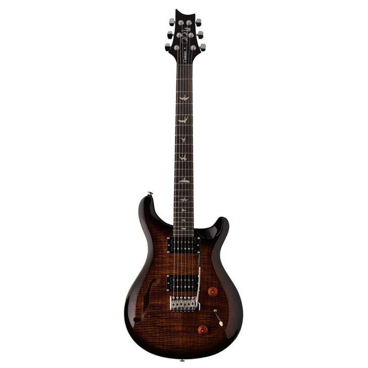 PRS SE Custom 22 Semi-Hollow Violin Top Black Gold Burst 2023