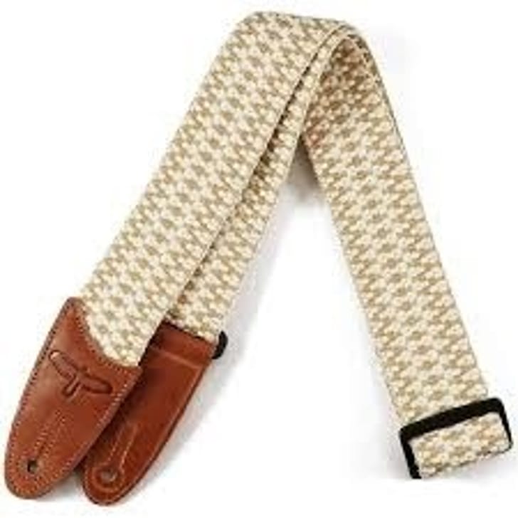 PRS Cotton Woven Strap, White/Brown