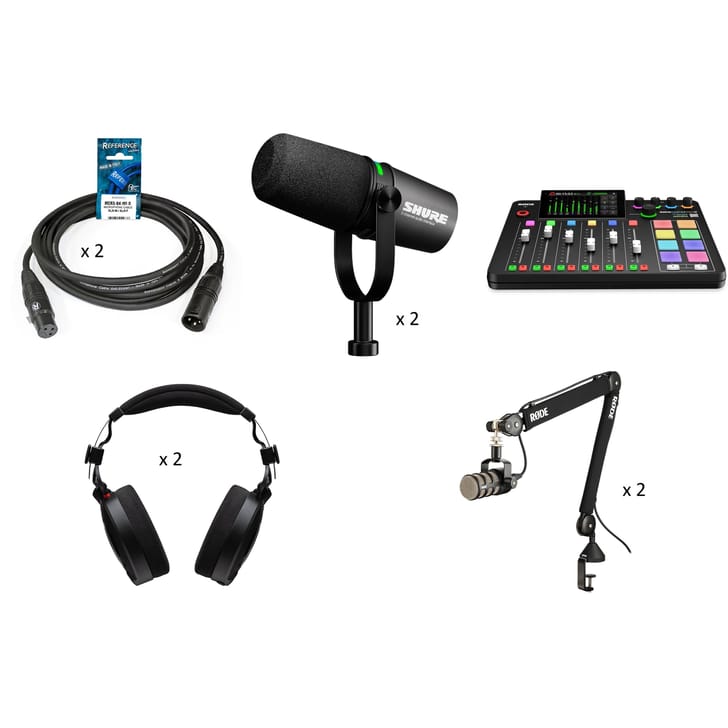 Kit Pro per 2 Postazioni Podcast e Broadcast