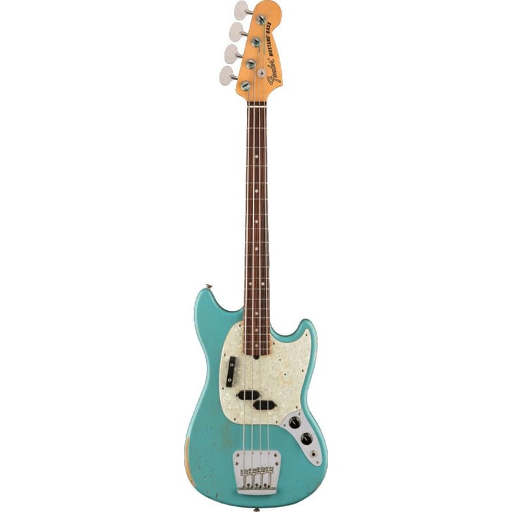 Fender JMJ Road Worn Mustang Bass RW Faded Daphne Blue