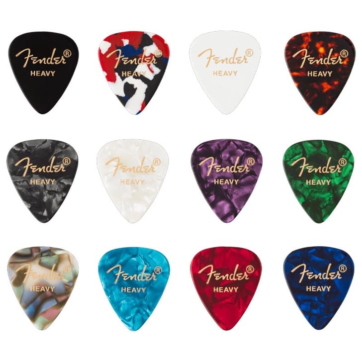 Fender Celluloid Medley Picks 351 Heavy Multi-Color