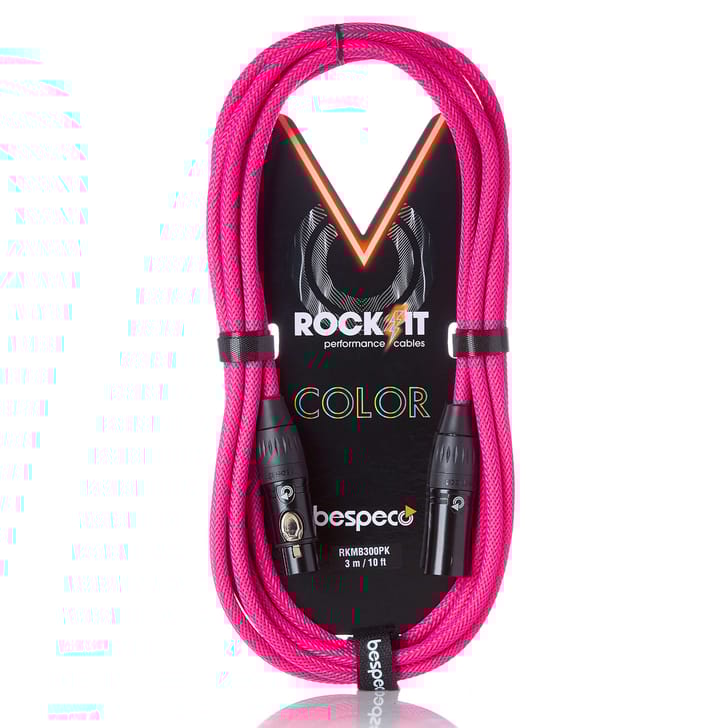 Bespeco RKMB300PK Cavo Microfonico 3 mt Rosa Brillante